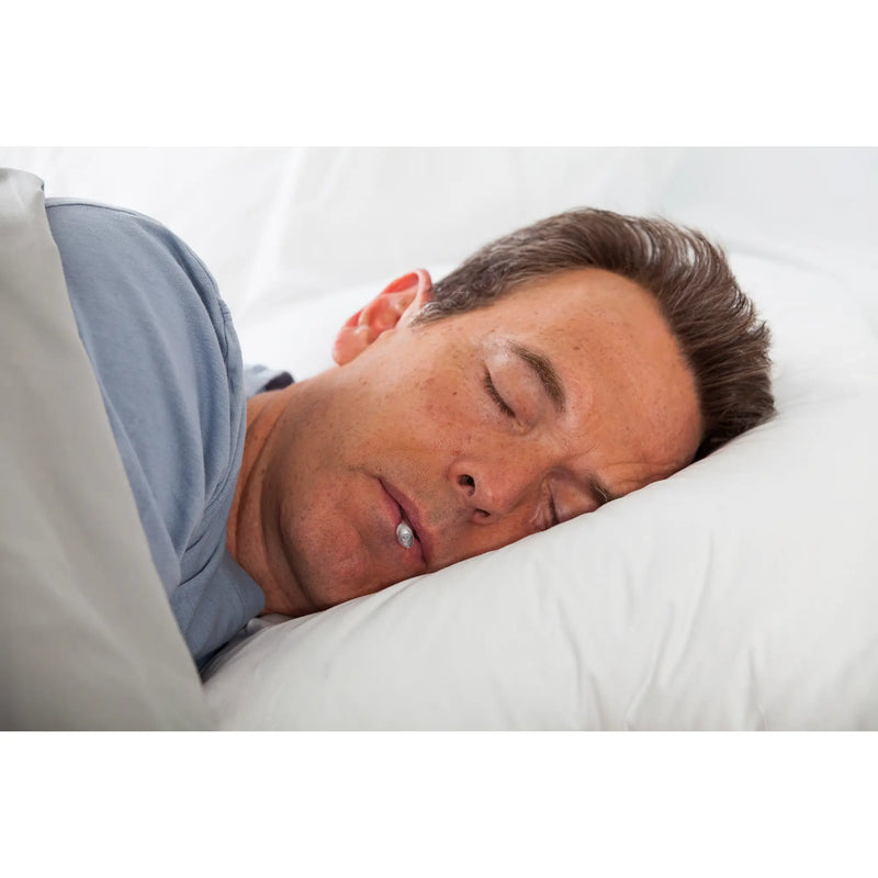 man using the myTAP Oral Appliance For Snoring & Sleep Apnea