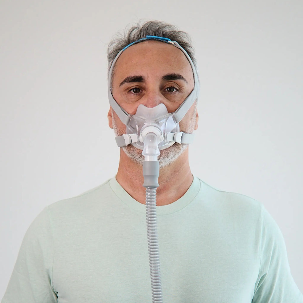 man wearing the AirFit F30 Full Face Mask front view