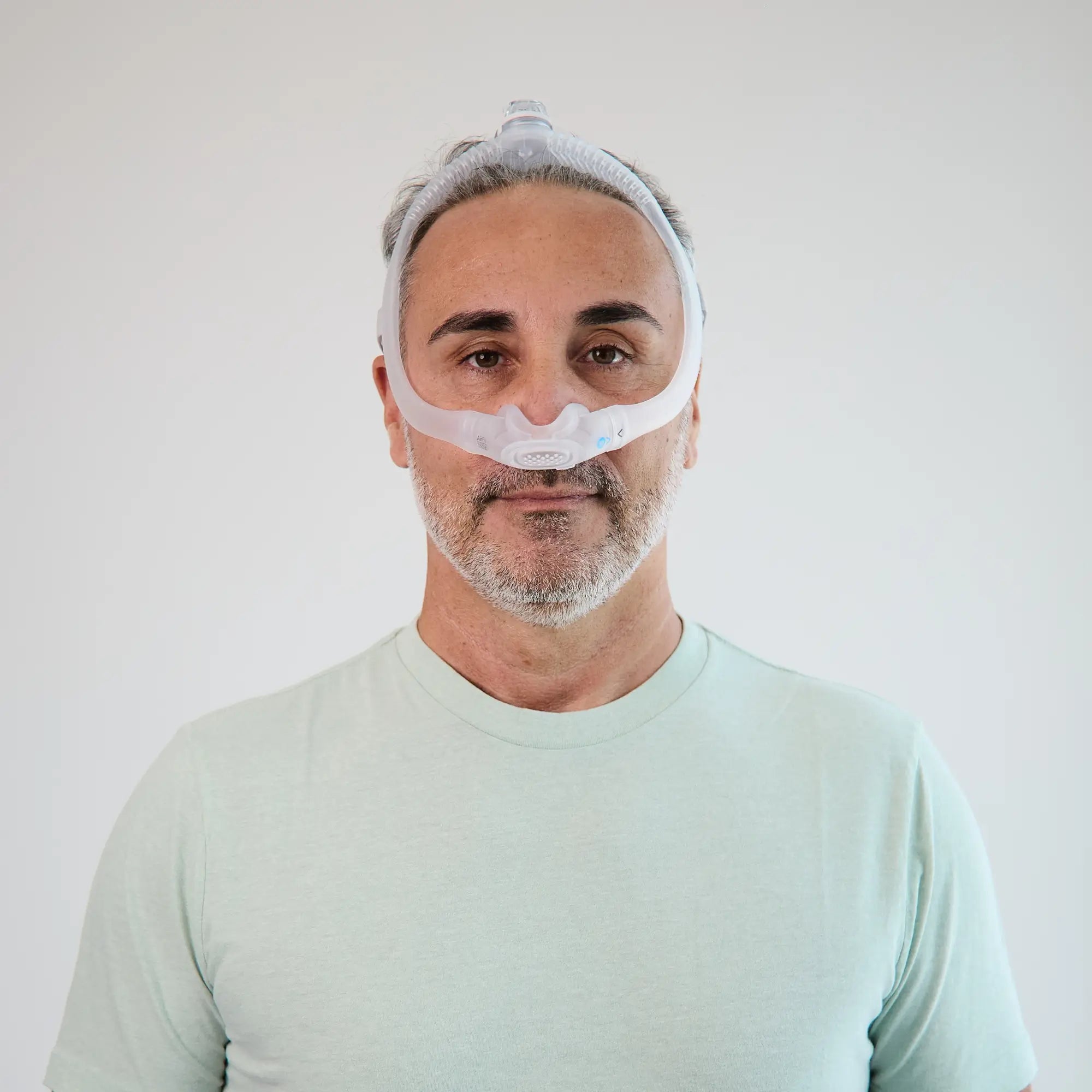 man wearing ResMed AirFit N30i Nasal Mask front view