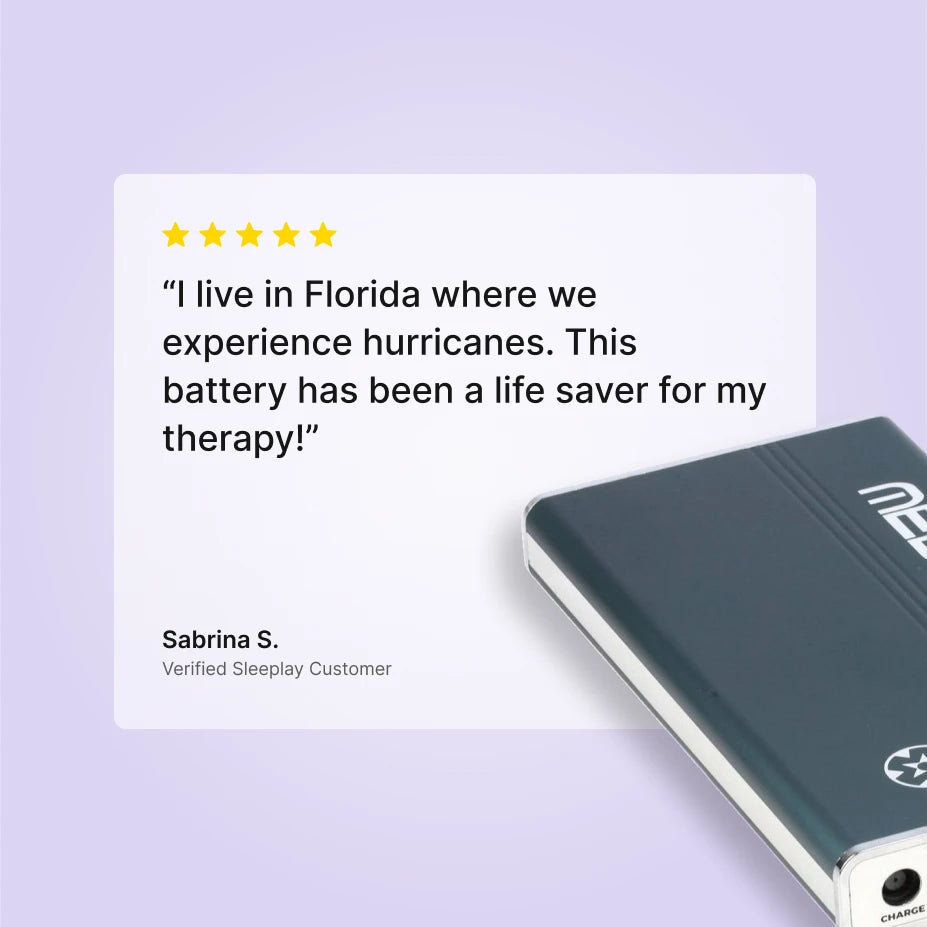Verified Sleeplay customer review of the Medistrom Pilot-12 Lite CPAP battery, 5 stars