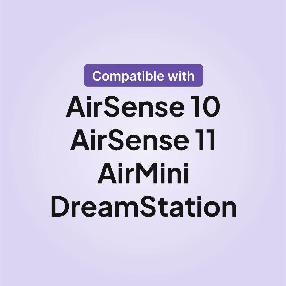 Medistrom Pilot Flex CPAP battery compatibility infographic: AirSense 10, AirSense 11, AirMini, DreamStation