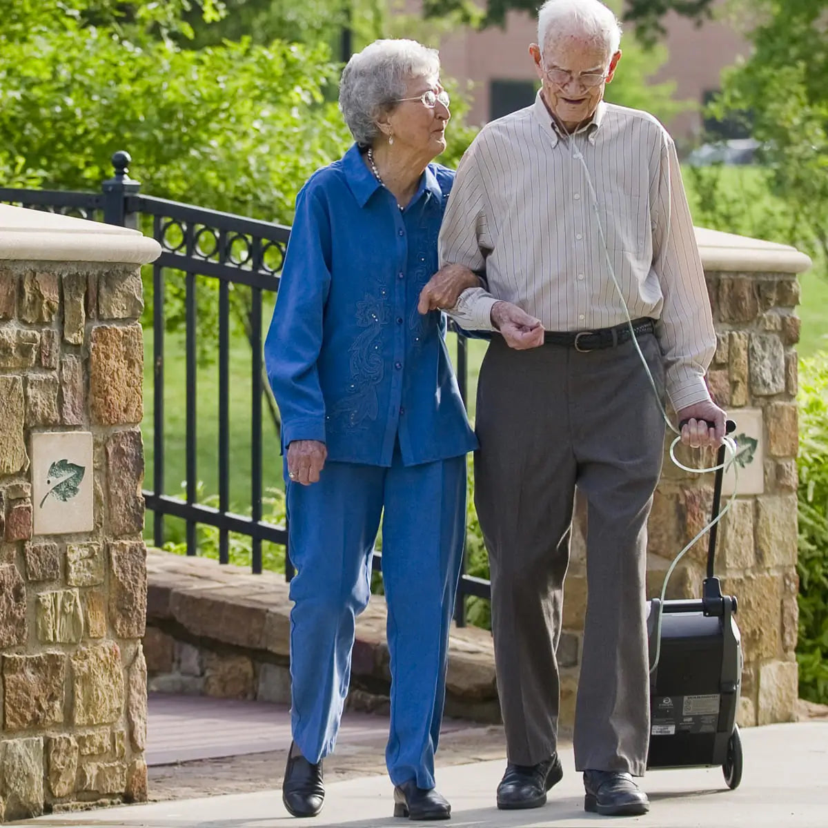 Man walking with the Independence Portable Oxygen Concentrator