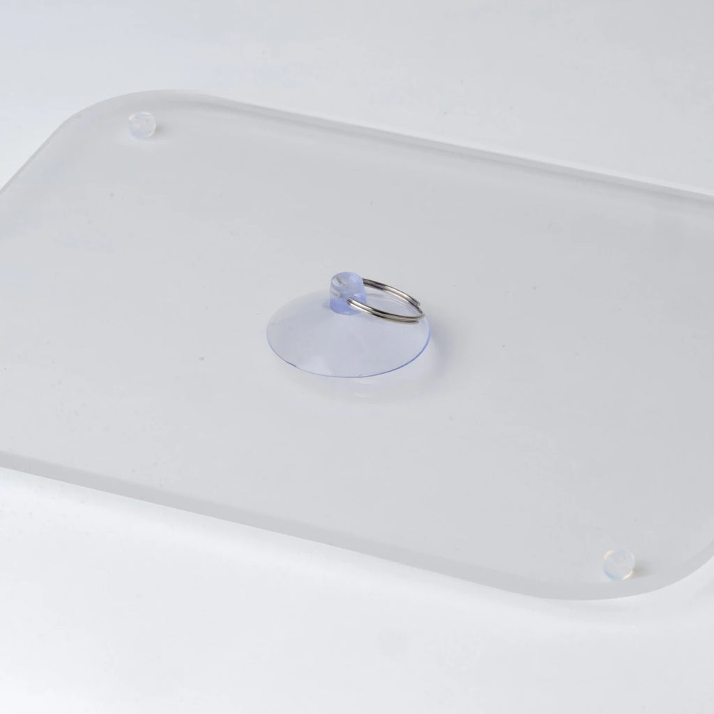 Removable tray of the Paptizer 360 CPAP sanitizer with a center suction cup for a mask cushion