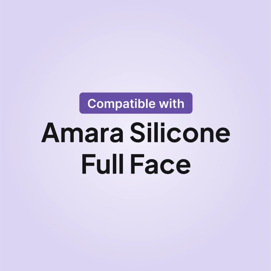 Philips Respironics Amara Silicone full face CPAP mask compatibility infographic for cushion replacement