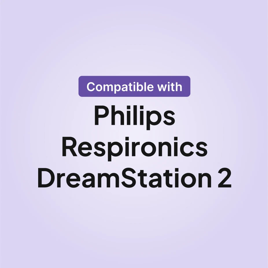 Philips Respironics DreamStation 2 reusable pollen filter compatibility infographic