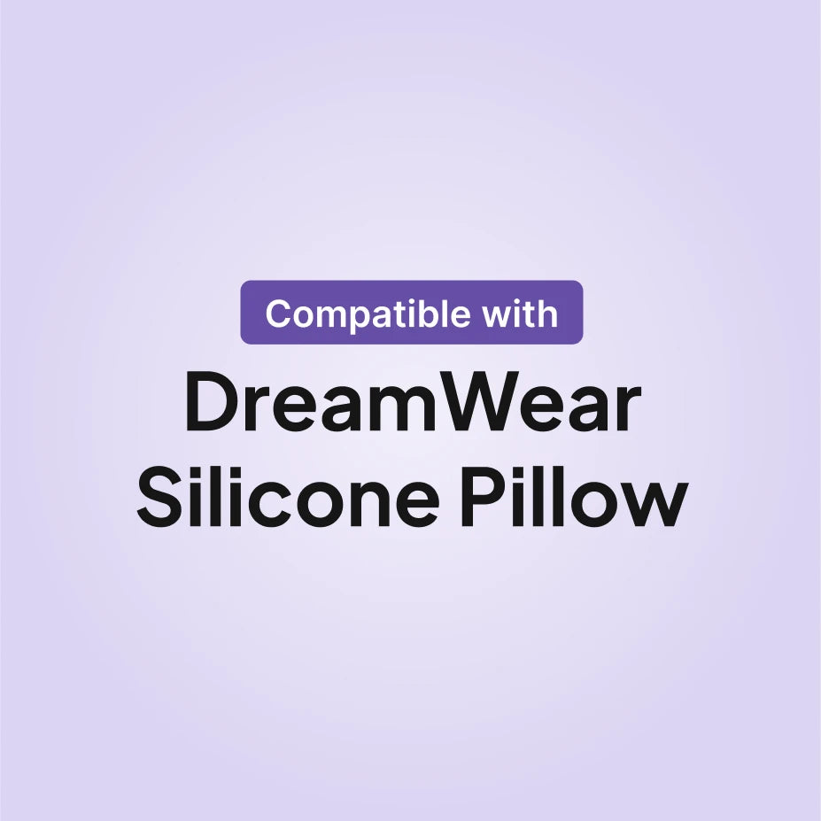 Philips Respironics DreamWear silicone nasal pillow CPAP mask compatibility infographic for cushion replacement