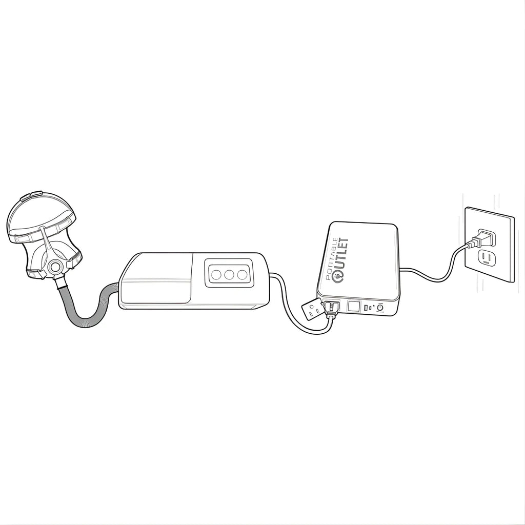 How to use the Portable Outlet X9 as an inline CPAP battery backup and UPS