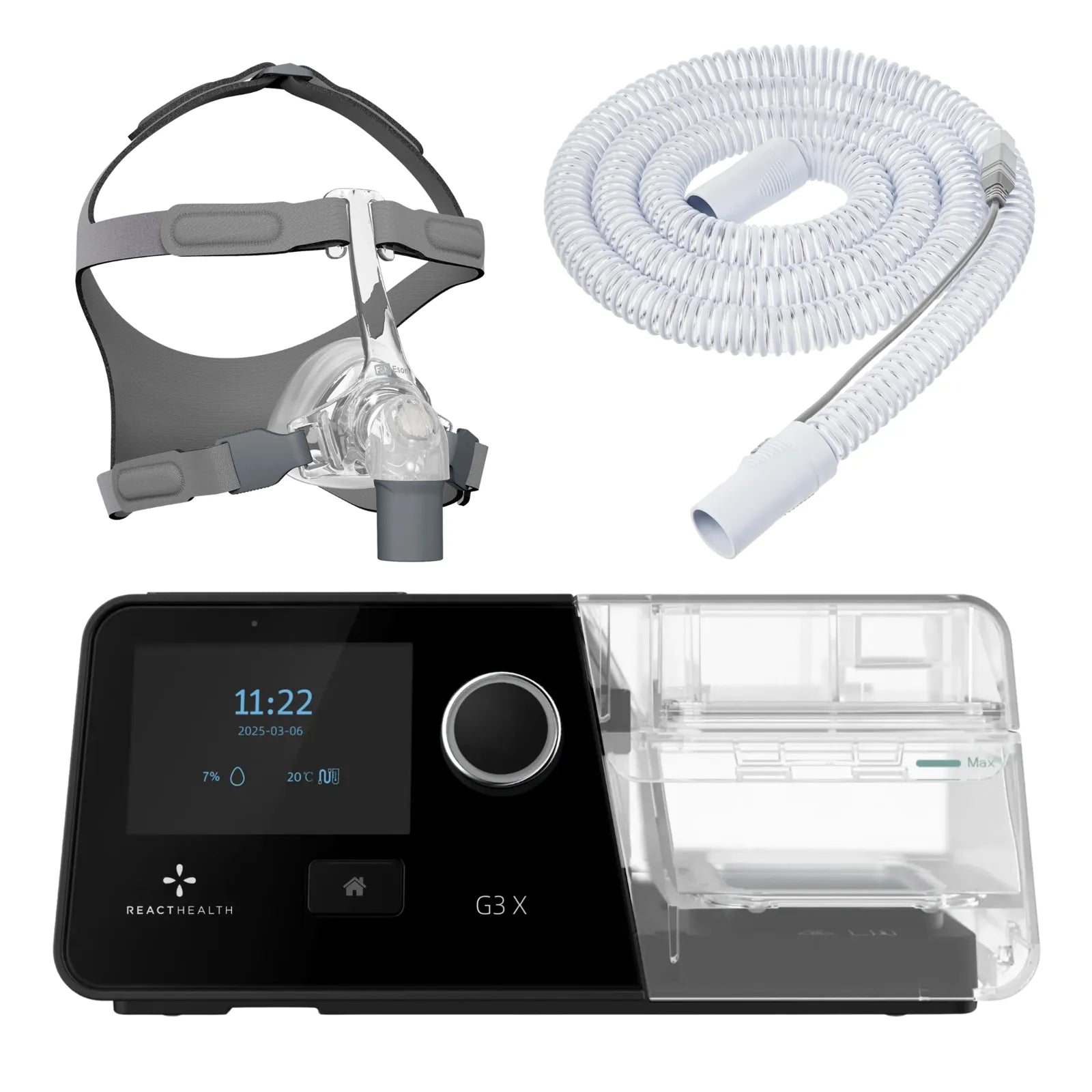 React Health G3 X Auto-CPAP Machine with F&P Eson Nasal Mask Bundle