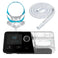 React Health G3 X Auto-CPAP machine with F&P Evora full face mask, teal headgear, and heated tubing