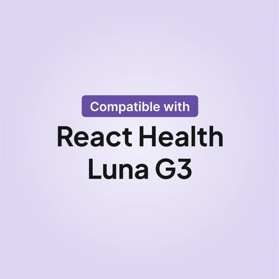 React Health Luna G3 filter cover compatibility infographic