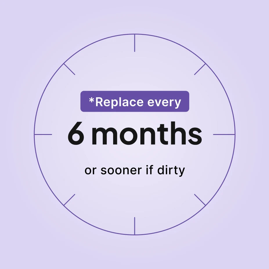 Replace your React Health Luna TravelPAP CPAP filter every 6 months or sooner if dirty