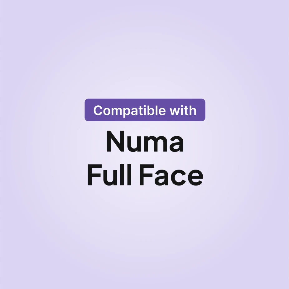 React Health Numa full face CPAP mask compatibility infographic for cushion replacement