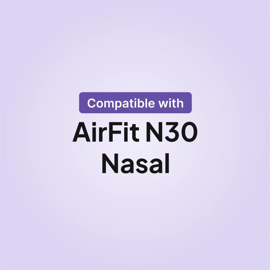 ResMed AirFit N30 nasal CPAP mask compatibility infographic for cushion replacement