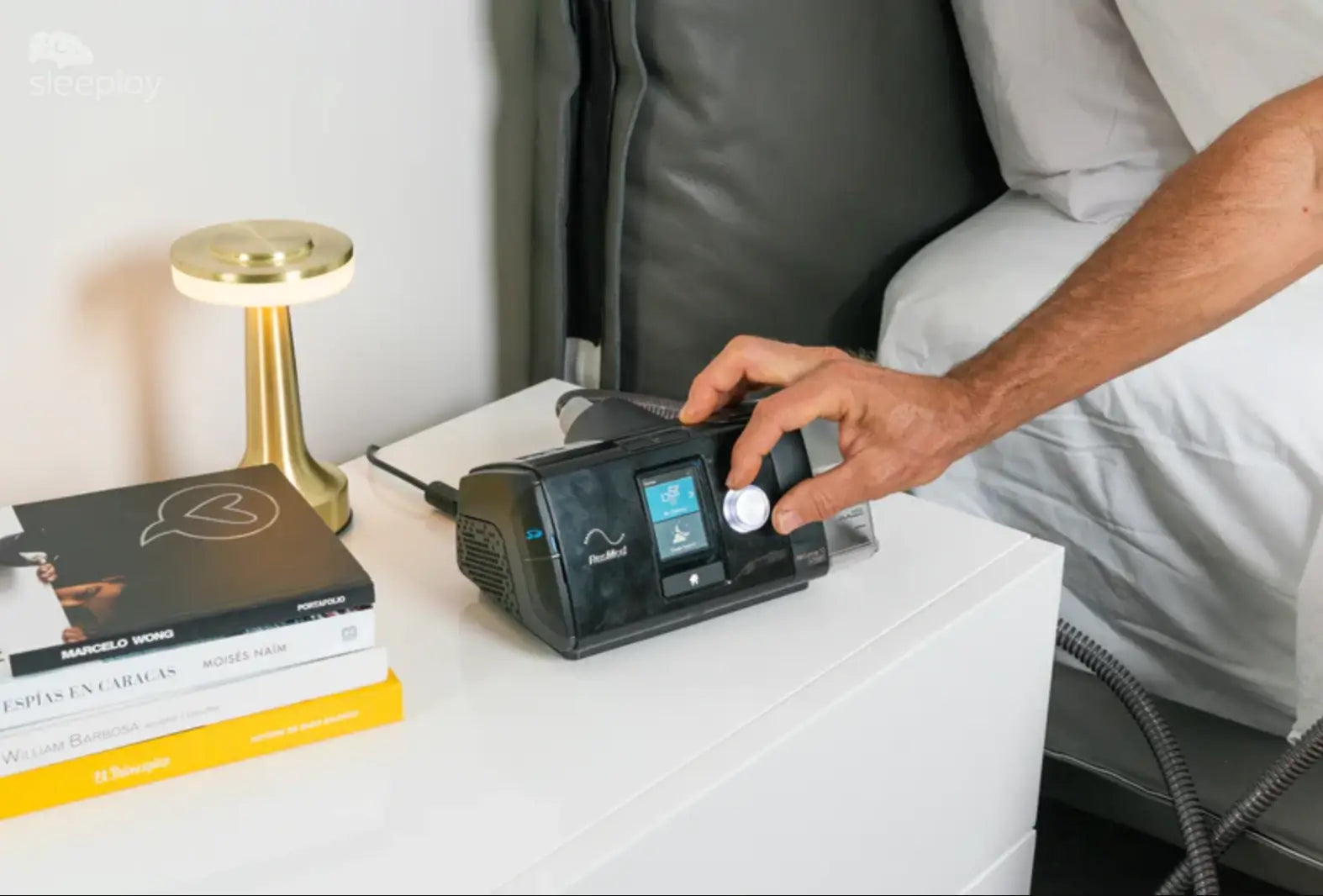 Setting up the AirSense 10 AutoSet CPAP machine nightstand