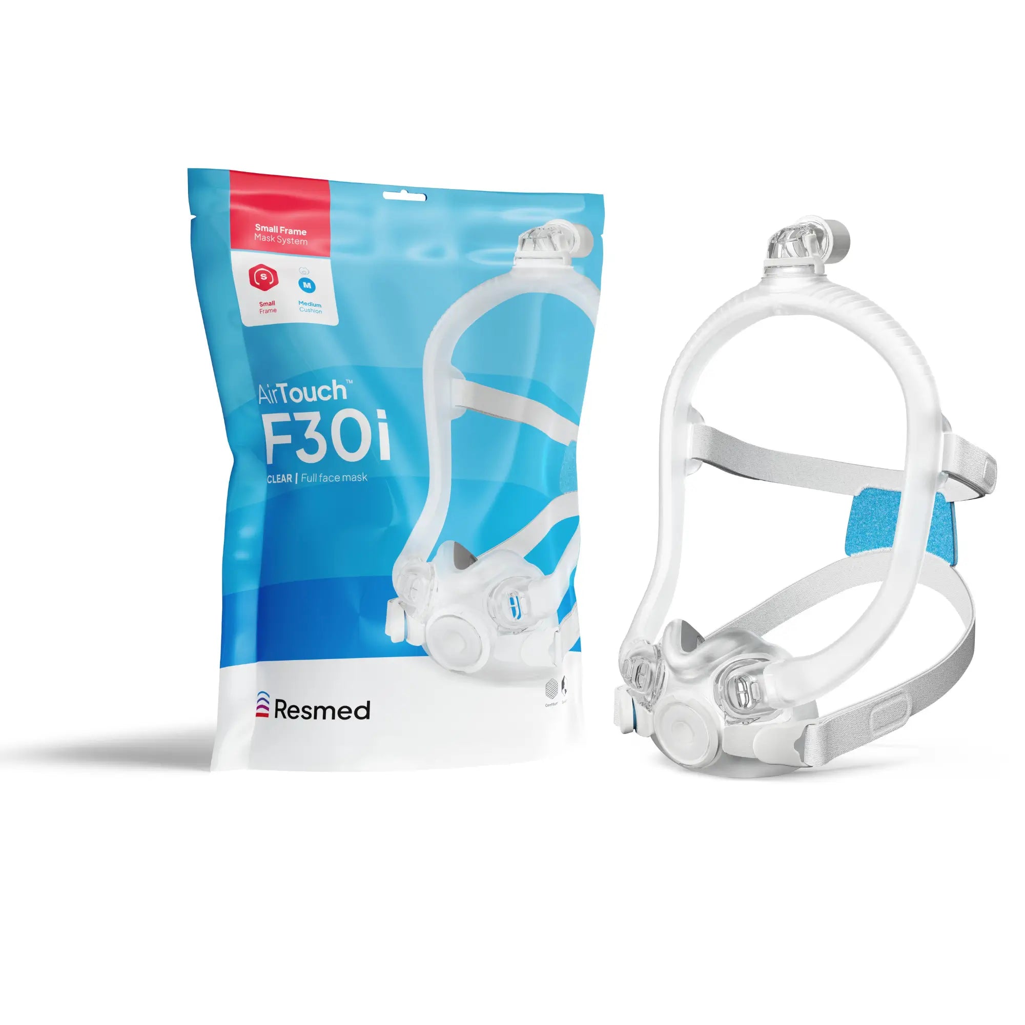 ResMed AirTouch F30i Full Face CPAP Mask with packaging