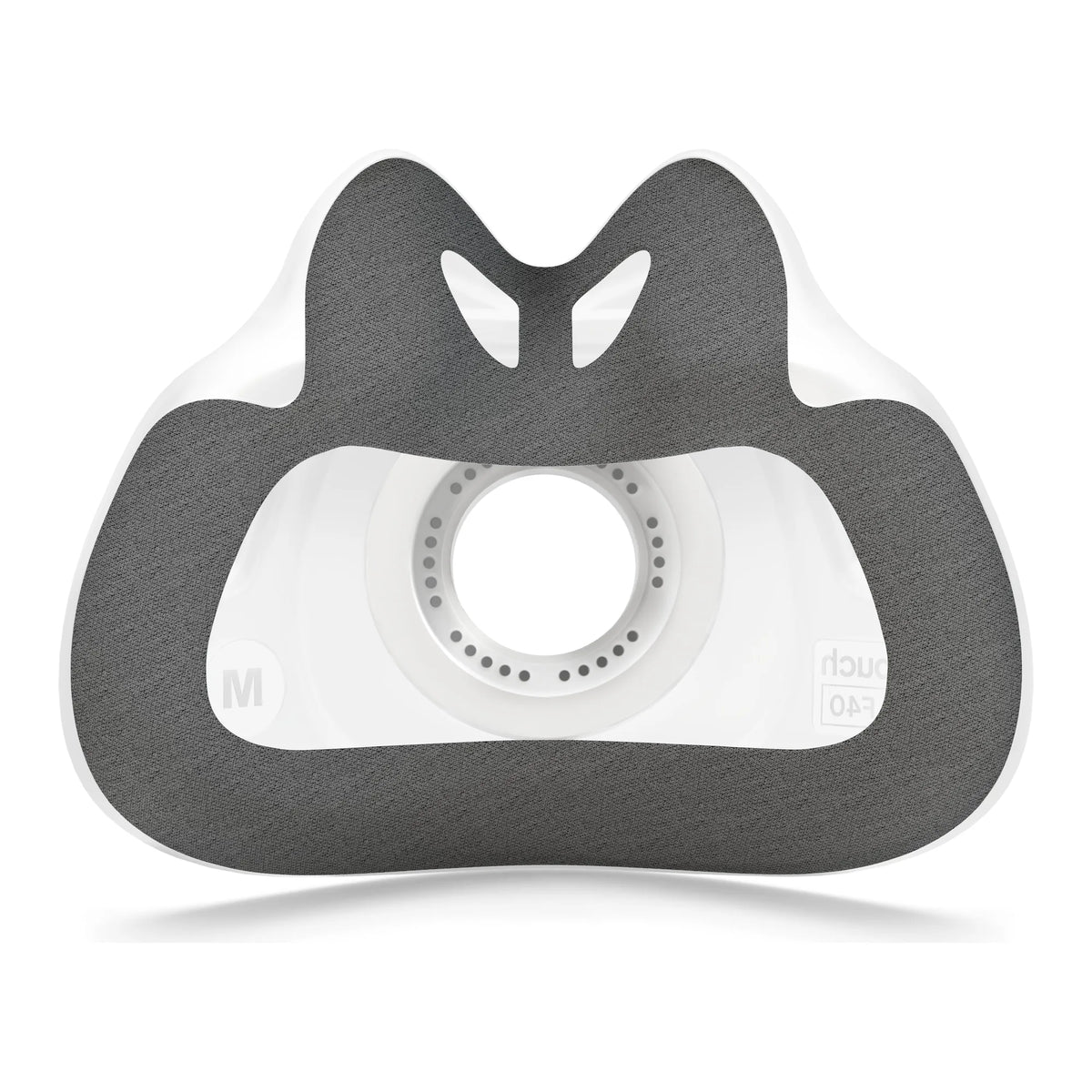 Back of the ResMed AirTouch F40 ComfiSoft cushion, the soft fabric surface that touches the face