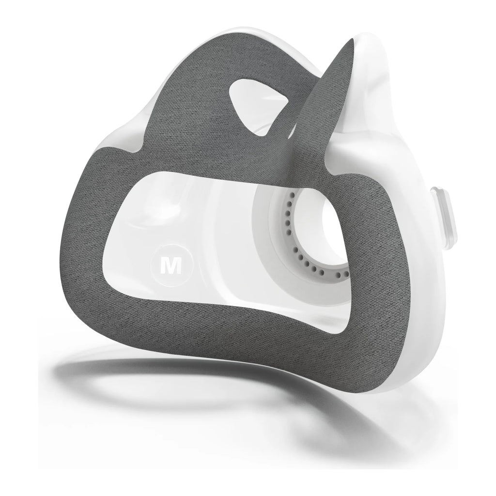 ResMed AirTouch F40 ComfiSoft cushion, right rear three-quarter view