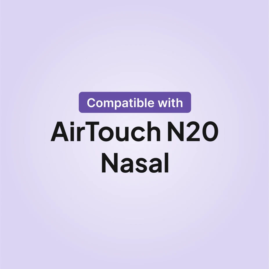 ResMed AirTouch N20 nasal CPAP mask compatibility infographic for cushion replacement