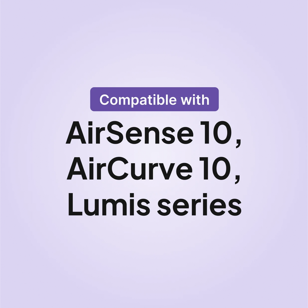 ResMed ClimateLineAir heated tube compatibility chart showing AirSense 10, AirCurve 10, and Lumis series machines