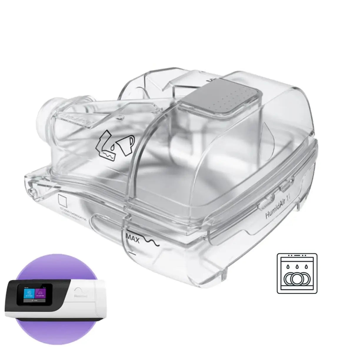 Dish washer friendly AirSense 11 water chamber tub.