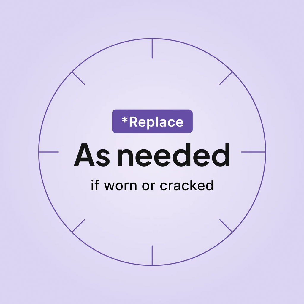 ResMed H4i Water Chamber Cover and Seal replacement schedule: replace as needed, if worn or cracked.