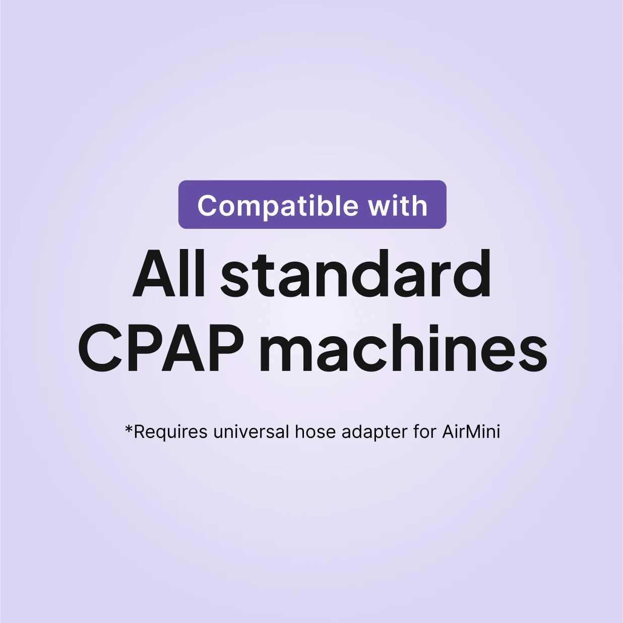 ResMed Swift FX for Her compatibility: works with all standard CPAP machines; a universal hose adapter is required for AirMini