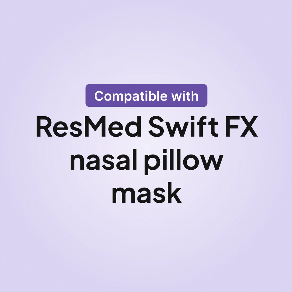 ResMed Swift FX short tubing compatibility chart showing ResMed Swift FX nasal pillow mask.