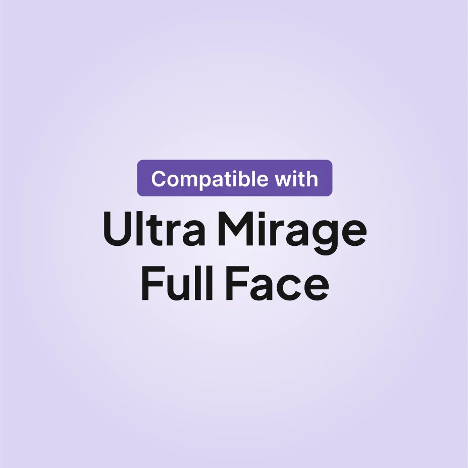 ResMed Ultra Mirage full face CPAP mask compatibility infographic for cushion replacement