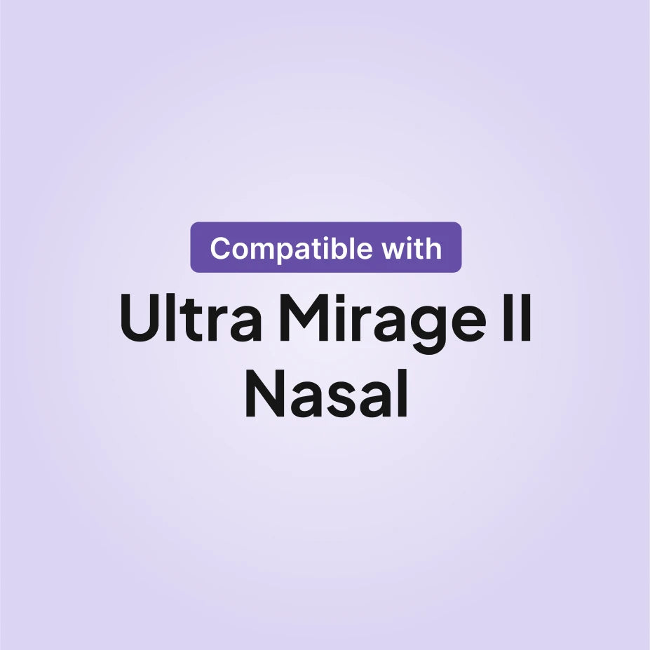 ResMed Ultra Mirage II nasal CPAP mask compatibility infographic for cushion replacement