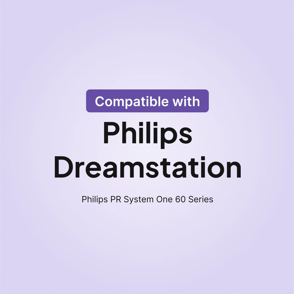 Compatibility chart showing Sunset heated CPAP tubing works with Philips Dreamstation and Philips PR System One 60 Series machines.