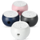 Transcend Micro 510 travel CPAP machine in all four colors: petal pink, midnight blue, graphite, and birch white