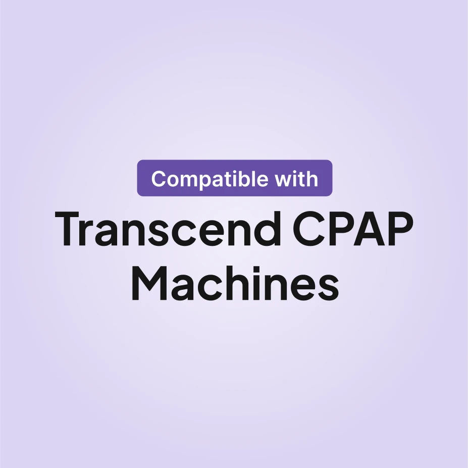 Transcend AirMist HME replacement filter compatibility infographic for Transcend CPAP machines
