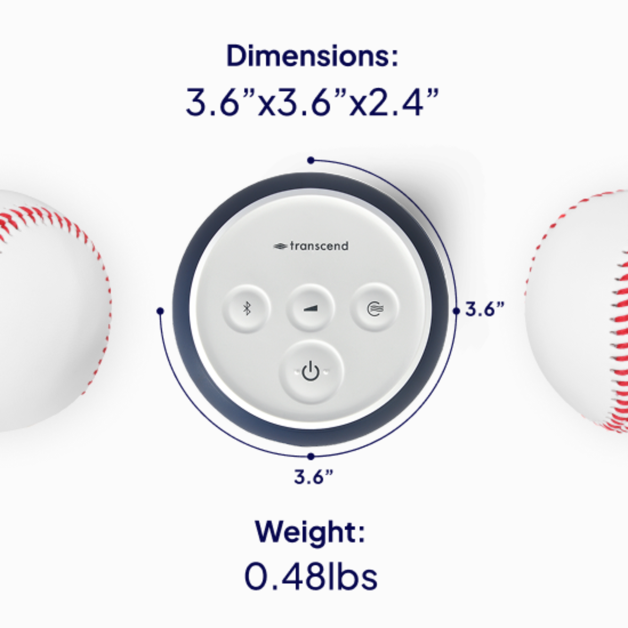 Transcend Micro 510 Travel CPAP dimensions and weight