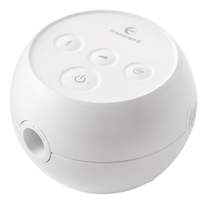 Transcend Micro 510 auto travel CPAP in birch white, three-quarter top-down angle showing rounded body and controls