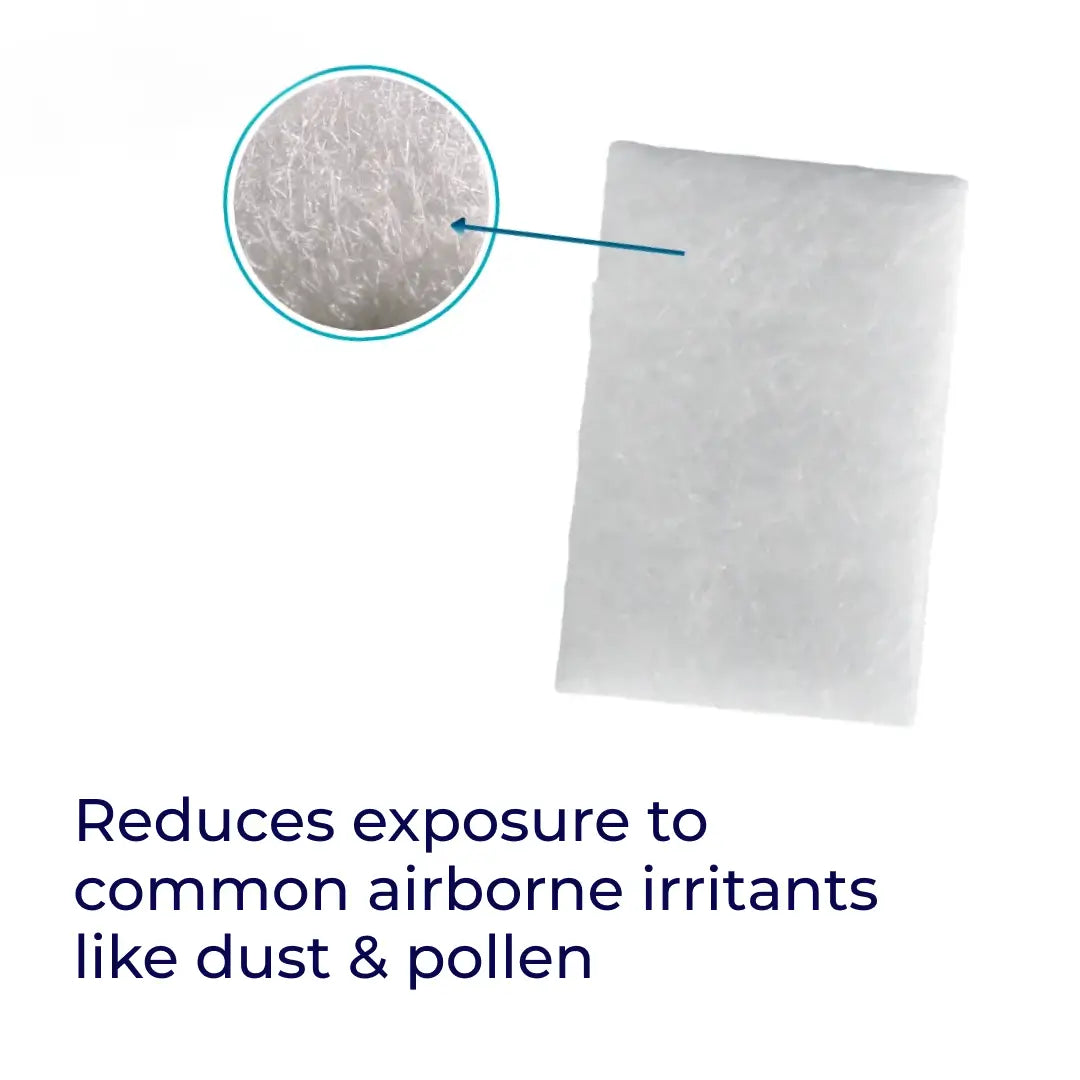 Transcend Micro 510 filter close-up of hypoallergenic fibers that reduce exposure to dust and pollen