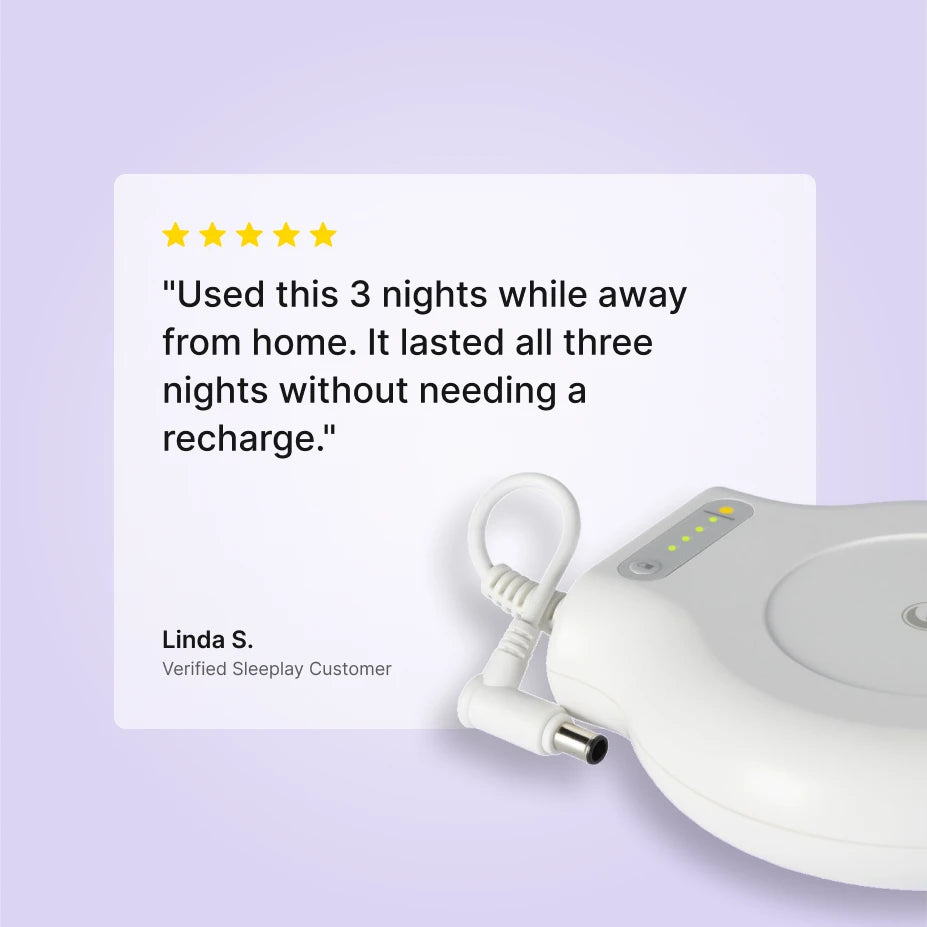 Verified Sleeplay customer review of the Transcend Micro PowerAway CPAP battery, 5 stars
