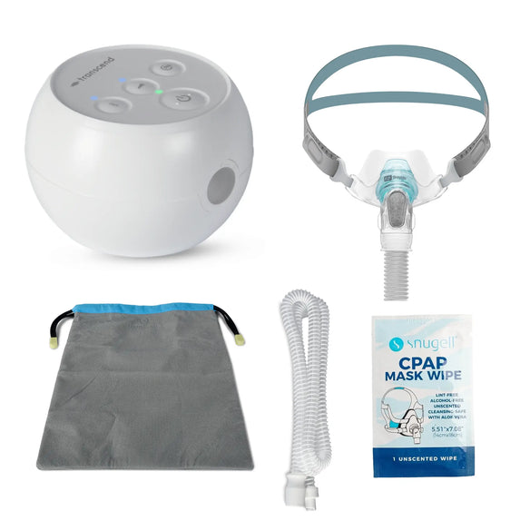Transcend Micro Travel CPAP Machine with Brevida Nasal Pillow Mask Bundle