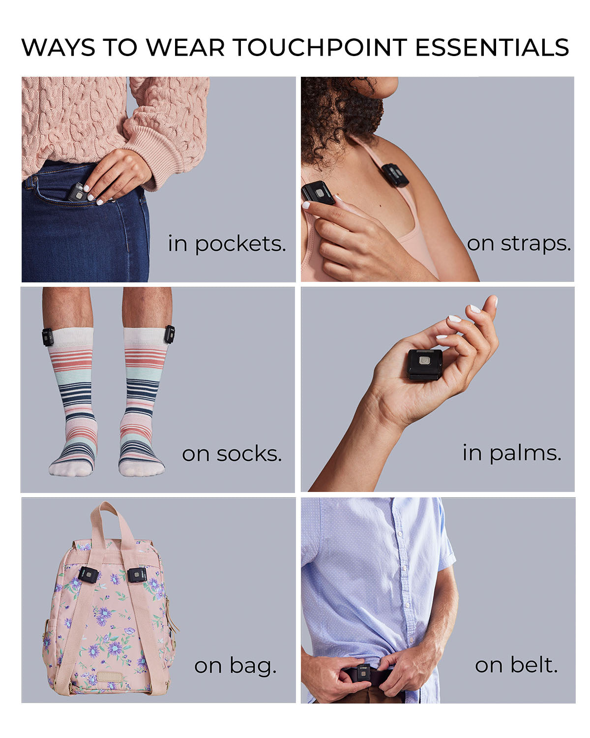 how to wear touchpoints essentials stress relief wearable device