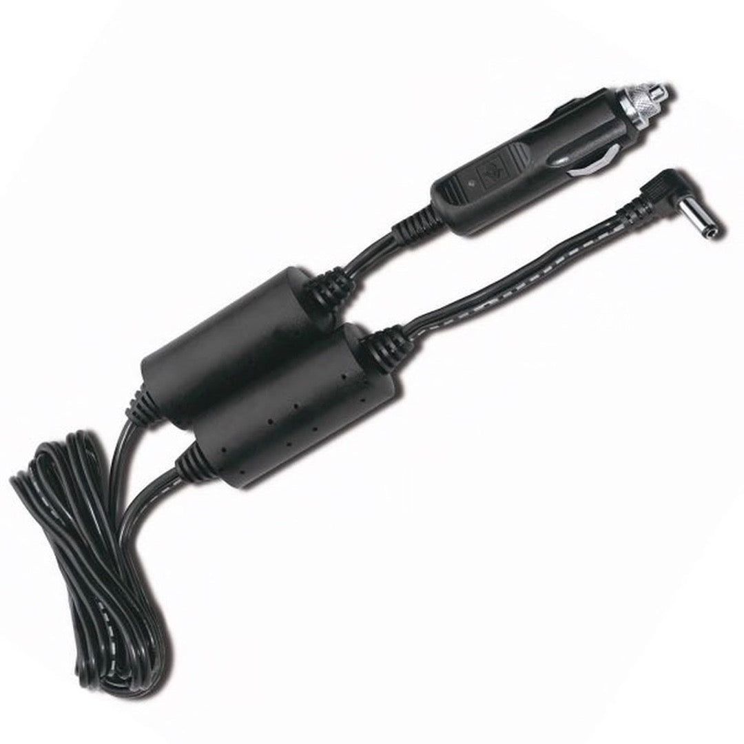 Front view of black 12 Volt DC Power Cord for Various Older Respironics CPAP & BiPAP Machines
