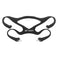 3B Elara CPAP mask headgear, flat lay view of black straps with attachment clips