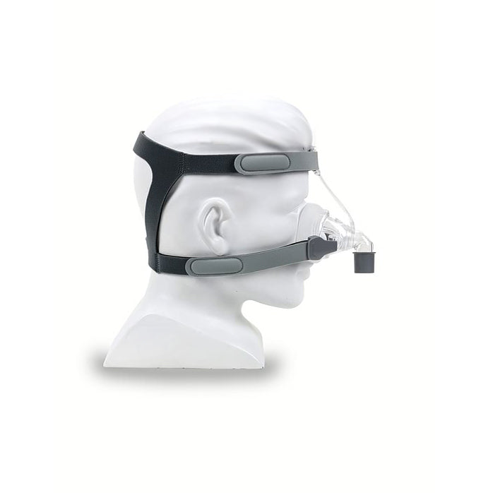 Side view of mannequin with Viva Nasal Mask With Headgear Fit Pack by 3B Medical.