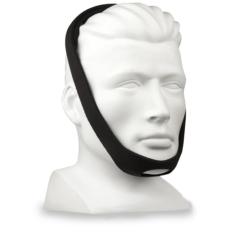 Mannequin with Adam Style Deluxe Black Chinstrap by AG Industries.