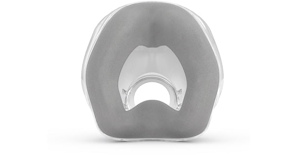 Inner view of nasal mask soft grey cushion from ResMed Air Touch N20 Nasal Mask For Her.