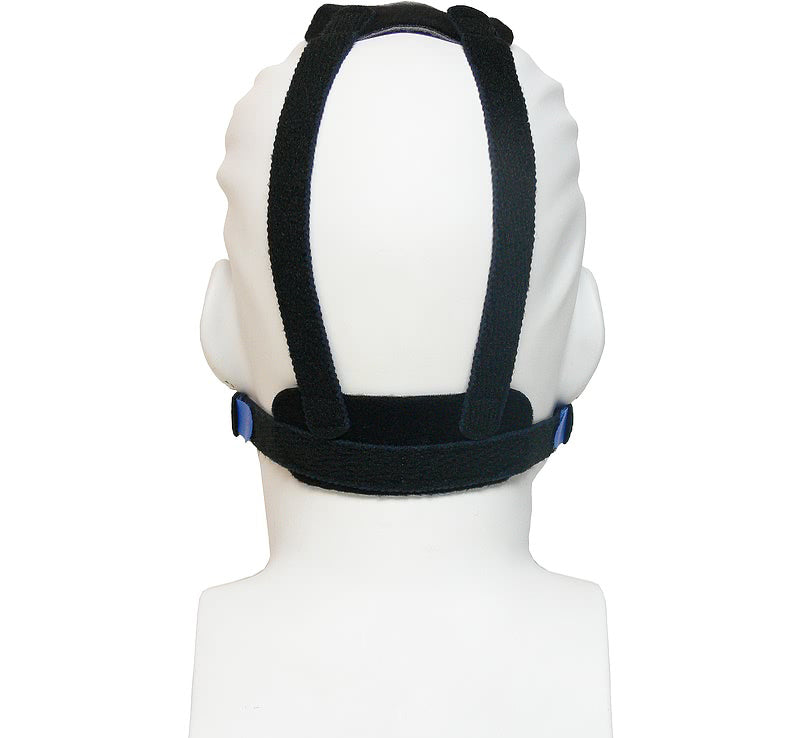 Back view of the black headgear for SleepWeaver Advance Nasal Mask.