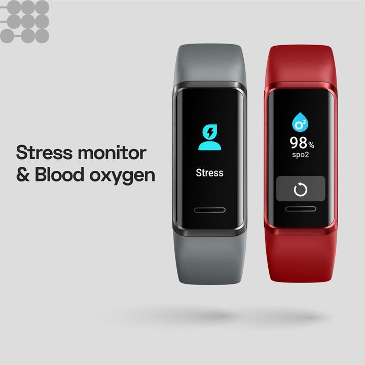 Front view of Cubitt CT1 Series 2 Stress Monitor and Blood Oxygen feature