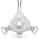 Inner view of clear nasal mask system with silicone cushion for Pico Nasal CPAP Mask Fit Pack by Phillips Respironics.