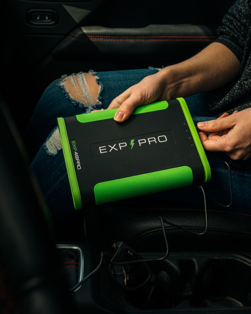 EXP48PRO Battery Bank in car.