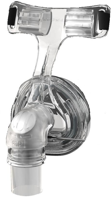 Front view of clear Zest Q Premium Nasal CPAP Mask by Fisher & Paykel.