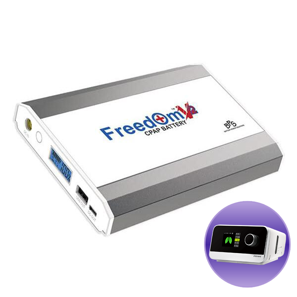 Freedom v2 CPAP battery with iBreeze