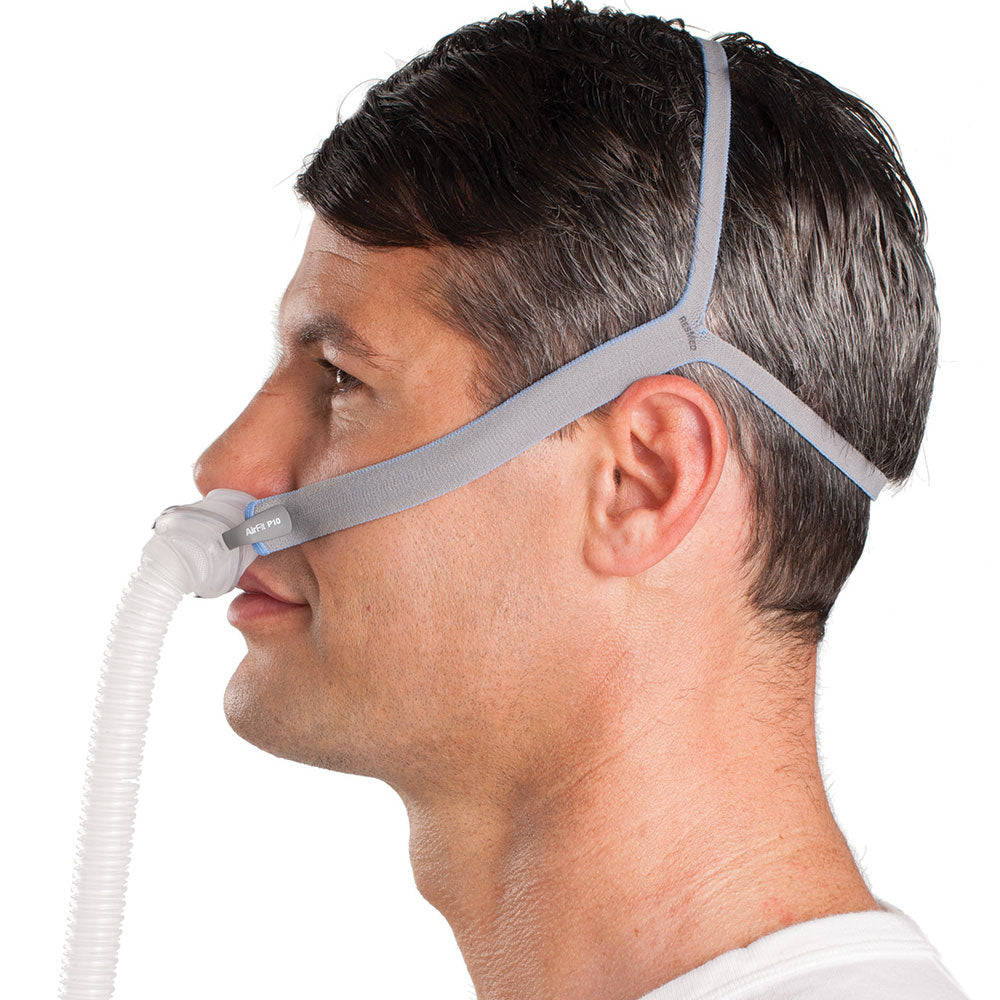 Side view of man with AirFit P10 headgear